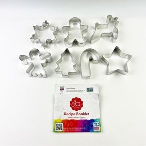 Christmas Cookie Cutter 7Pc Set Ann Clark Gingerbread Tree Star Angel Reindeer..